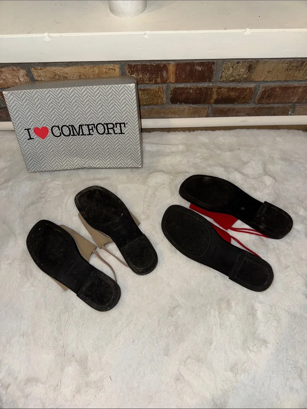 I❤️Comfort Sandals in Beige and Red